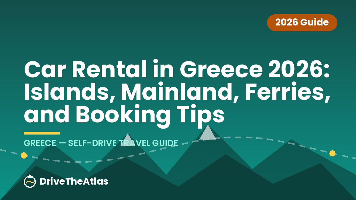 Car Rental in Greece 2026: Islands, Mainland, Ferries, and Booking Tips