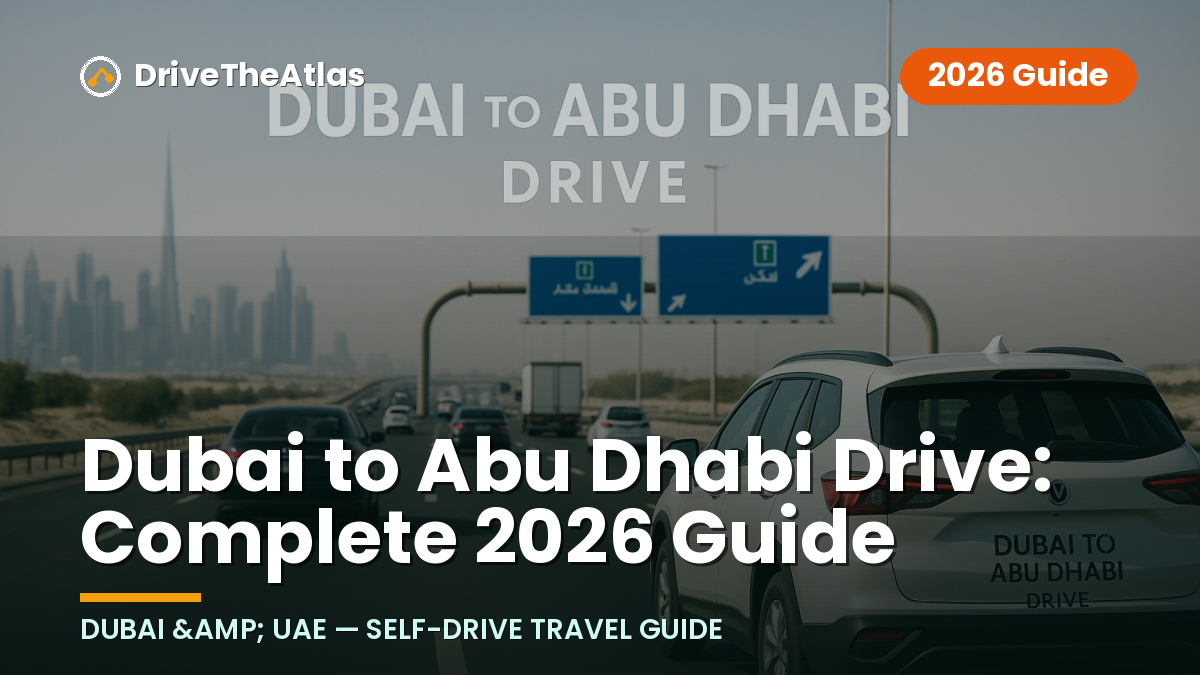 Dubai to Abu Dhabi Drive: Complete 2026 Guide